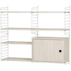 Wandregal mit Hängeschrank Beige Esche
