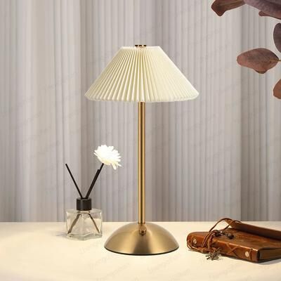 Inspired Living Rechargeable Table Lamp With Touch Sensor Wireless LED Bedside & Reading Light white