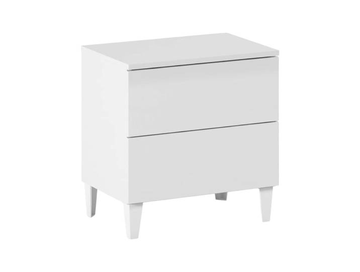 Chevet effet bois blanc brillant 64x34h49 cm