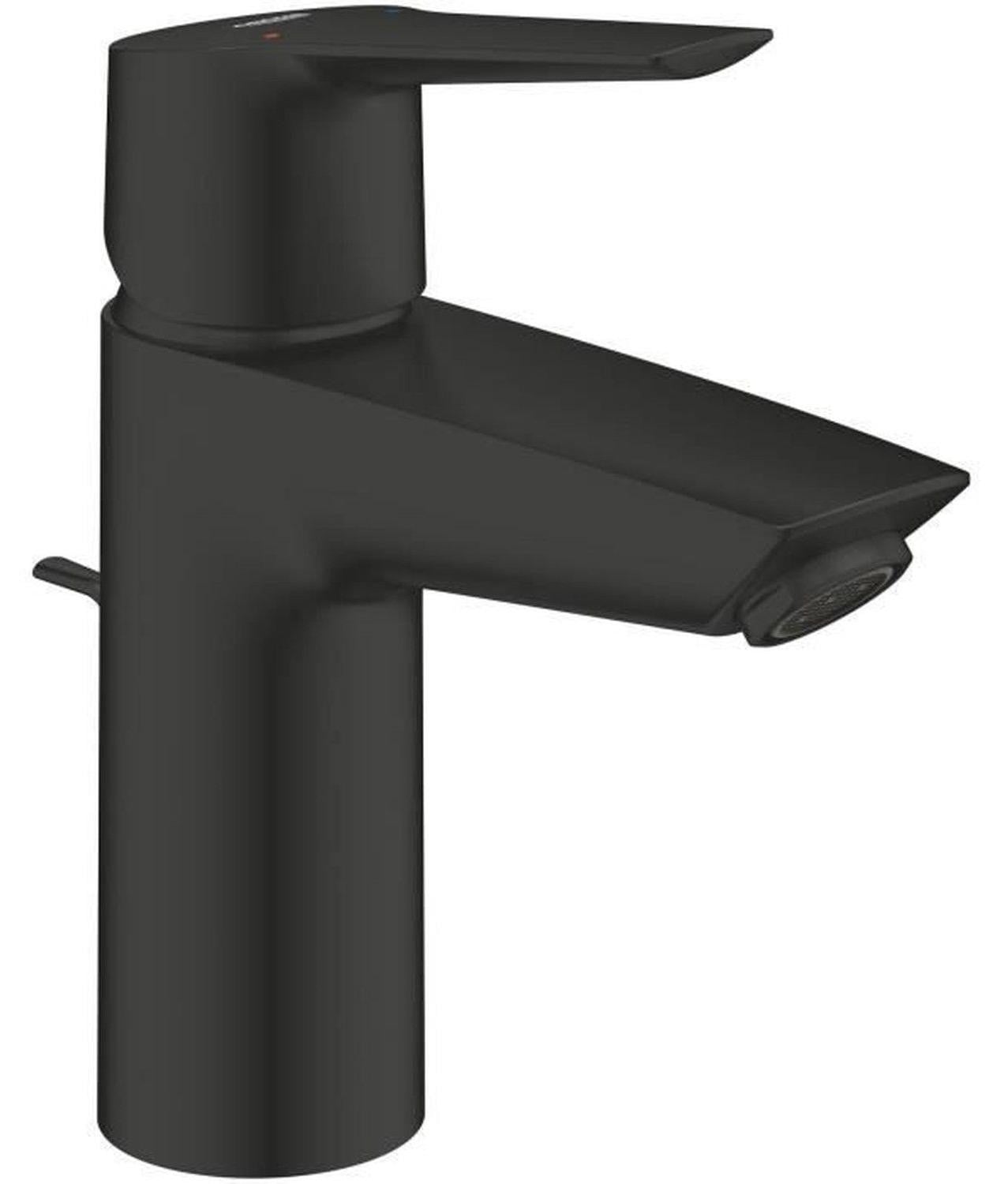 Grohe Start eenhendige wastafelkraan met pop-up afvoer - Matzwart - Maat S - Waterbesparend
