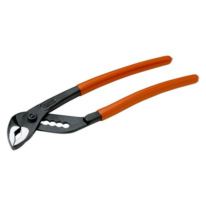 Bahco Wasserpumpenzange mit Schraubverbindung und PVC-beschichteten Griffen, phosphatiert, 240 mm (240 mm) (224D)