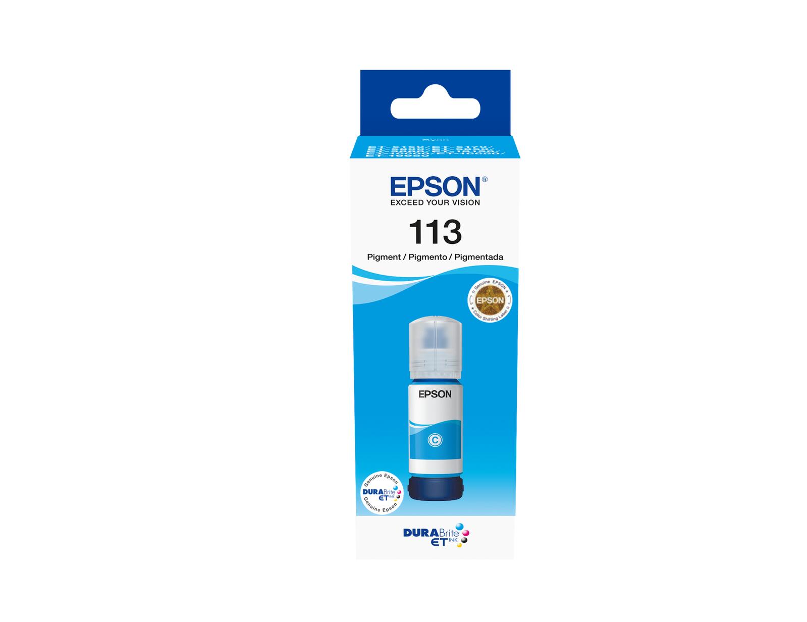 Epson Original EcoTank 113 Nachfülltinte - cyan (C13T06B240)