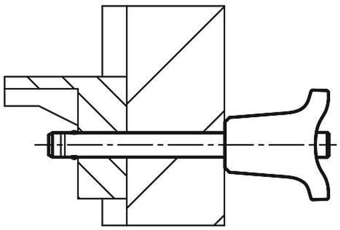 KIPP Kugelsperrbolzen mit Pilzgriff D1=12 L=70 Edelstahl 1.4542 (K0792.014612070)