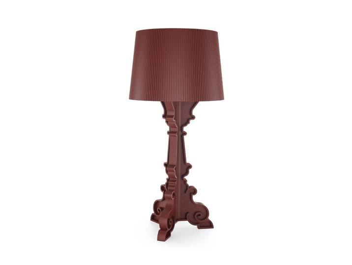 Kartell Tischlampe Bourgie Mat, dimmbar, rot, für Wohn- / Esszimmer, Kunststoff, Design