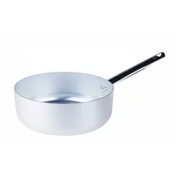 Pentole Agnelli Stielkasserolle niedrig, 1 Griff ø 24 Reinaluminium professional