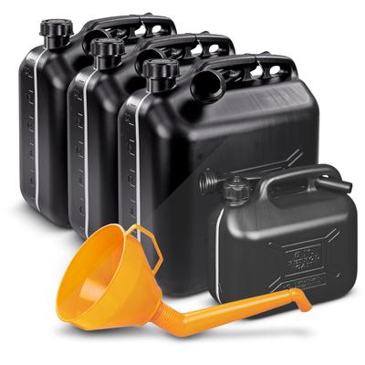 Proplus 3x Benzinkanister 20L + 5L Benzinkanister + Einfülltrichter [Hersteller-Nr. 40670856]