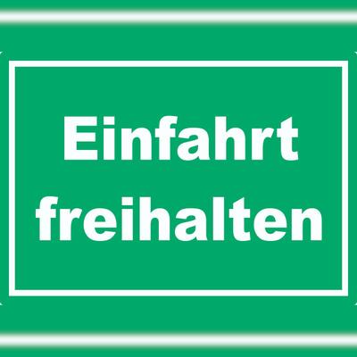 HB-Druck Einfahrt freihalten Aufkleber grün-weiß A7 (74x105mm)