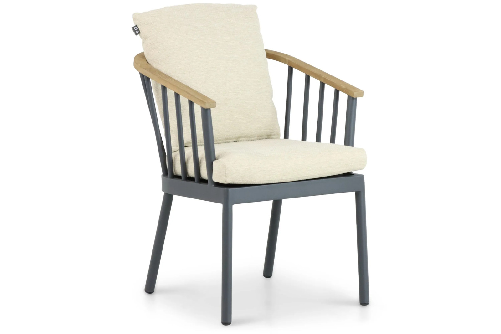 Apple Bee Condor dining tuinstoel met armleuningen en beige kussens