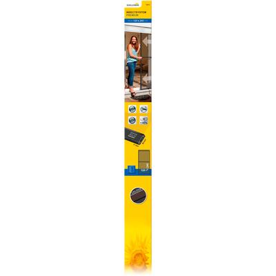 Insektenschutz-Schiebetür SCHELLENBERG "Premium zum Schieben für Terrassentür, Balkontür", grau (rahmen: grau gewebe: grau), B:120cm H:240cm, Insektenschutzgitter, 120 x 240 cm, anthrazit und weiß