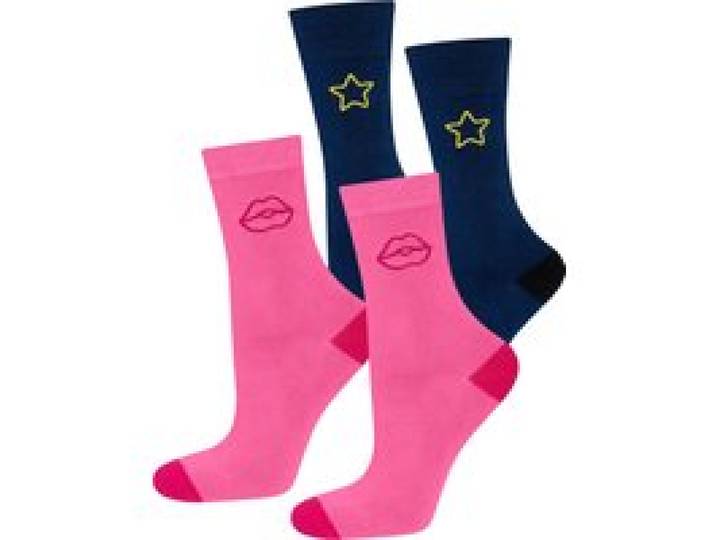 SOXO Lot de 2 paires de chaussettes femme (Love)