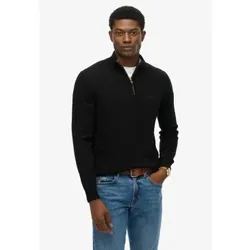 Superdry für Herren. M6110688A Schwarzer Wollpullover (M), Lässig, Wolle
