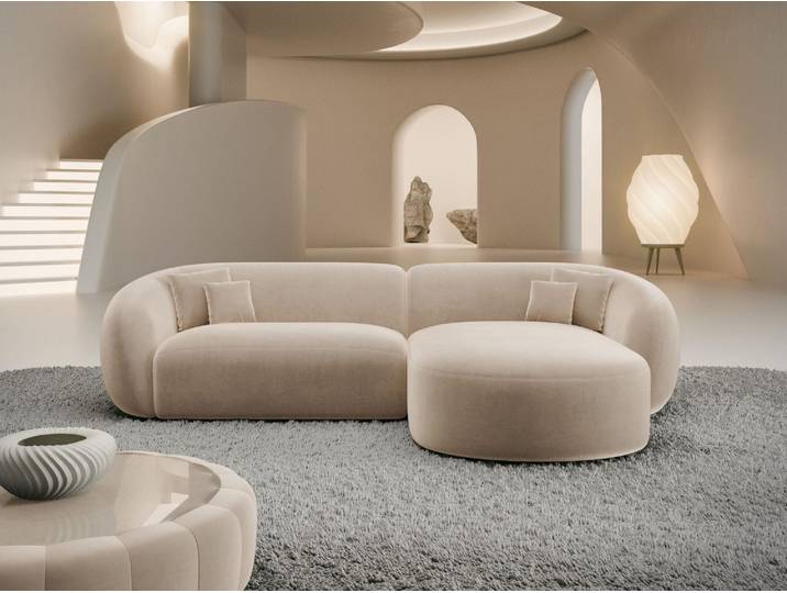 Stoff Ecksofa Sorelia L-Form Kurz