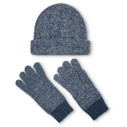 Tchibo - Kinder-Strickmütze und -Handschuhe - Gr. 49-52 - dunkelblau