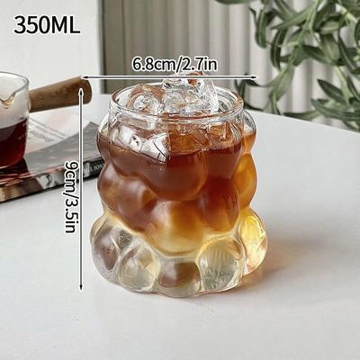 Uplifted Finds INS 3D Rose Glass Cup Unique Heat Resistant Tumbler & High Performance Floral Juice Mug s1