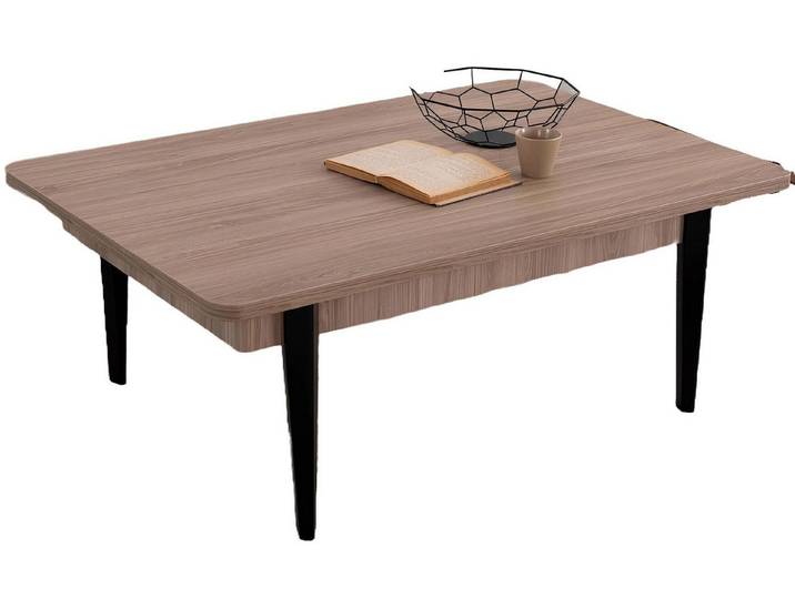 Xlmoebel Couchtisch Luxuriöser rechteckiger Holztisch in hellbraun für das Wohnzimmer (Packung, 1-St., Couchtisch), Hergestellt in Europa