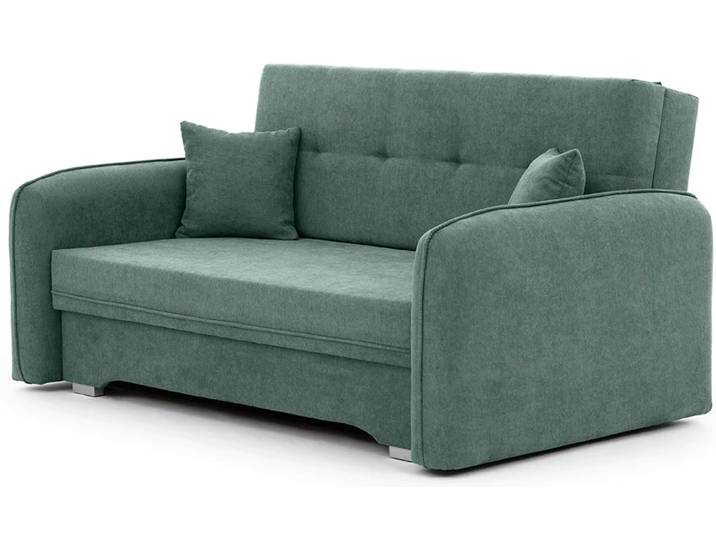 AKTION Klappbares 2-Sitzer-Sofa LAINE, grün II. Wahl