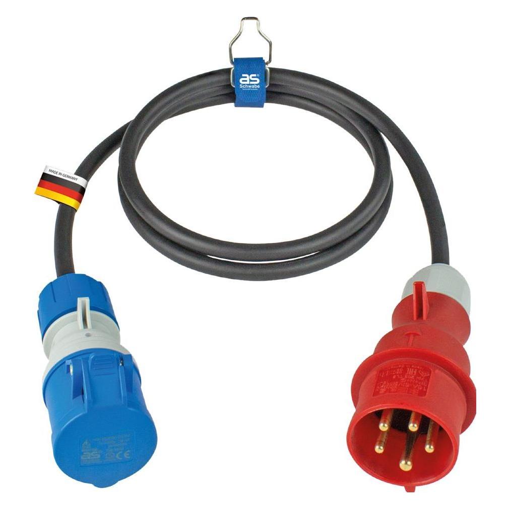 As - Schwabe Camping Schutzkontaktsteckerstecker Adapterleitung (1.50 m, CEE 7/4) (61391)