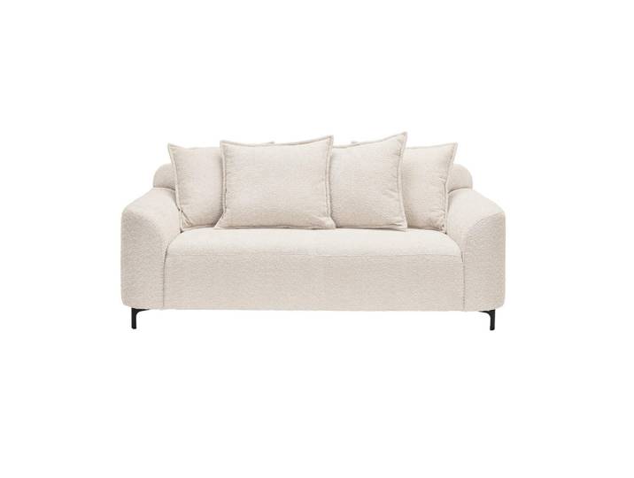 Carryhome 2,5-Sitzer, Elfenbein, Metall, Füllung: Schaumstoff, 200x84x99 cm, Typenauswahl, Hocker erhältlich, Rücken echt, Wohnzimmer, Sofas & Couches, Sofas, 2-Sitzer Sofas
