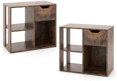 3 Cube Bookcase Modern Simple Bookshelf Display Rack w/ Drawer