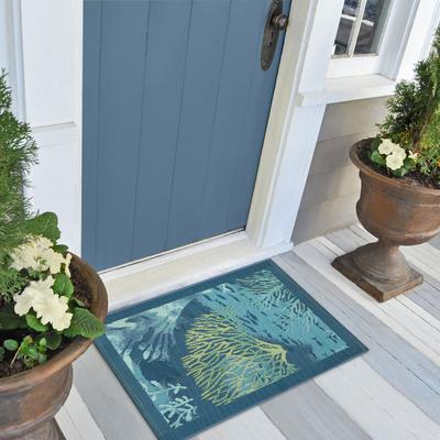 Lush Decor Esencia Coral Garden Indoor/Outdoor Mat