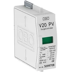OBO Bettermann, Überspannungsschutz, OBO SURGECONTROLLER V20,OBERTEIL F / OBO V20-C 0-500PV 5099708