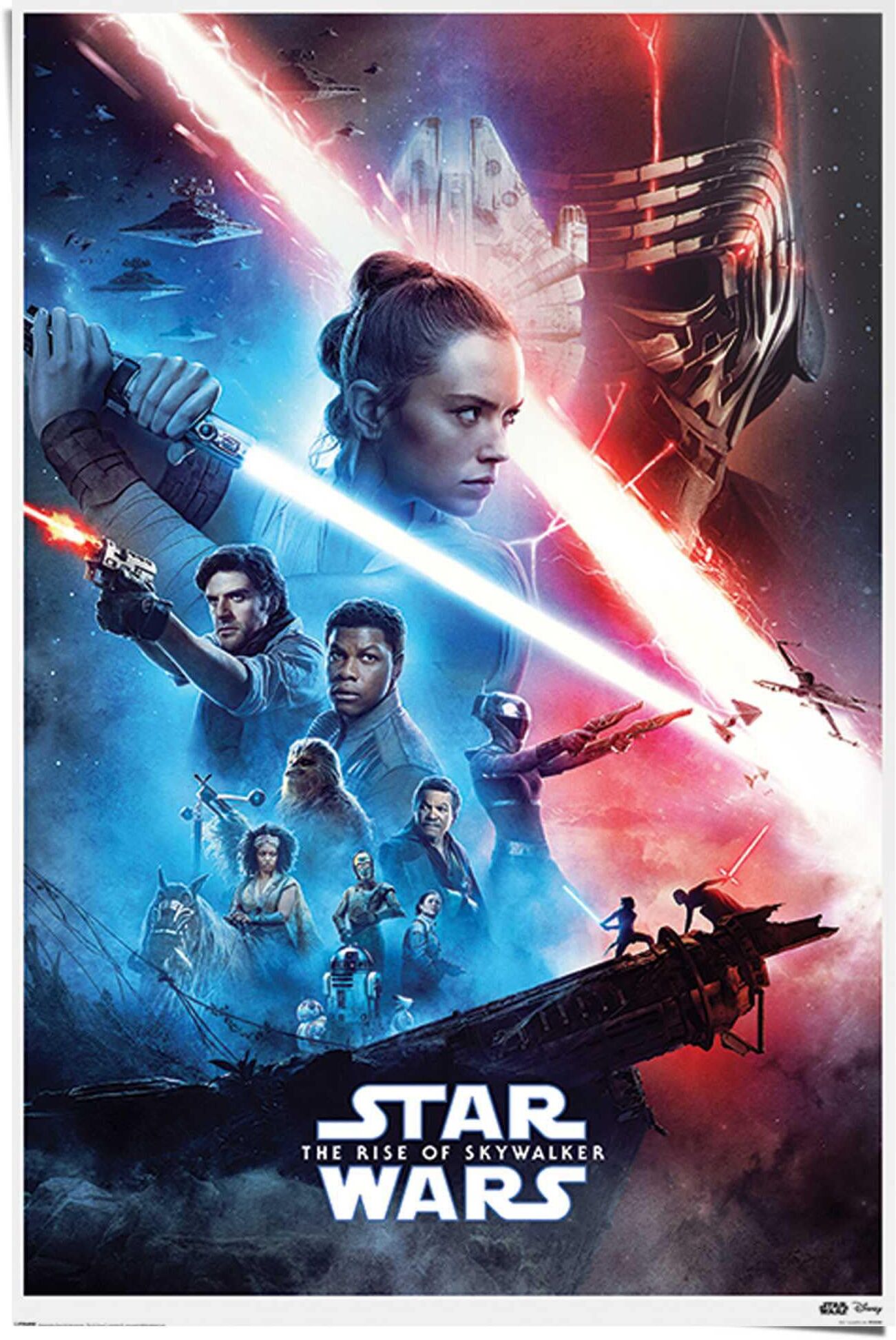 Reinders! Poster REINDERS "Star Wars The Rise of Skywalker - Filmplakat", rot (farbe bild(er): rot), B:61cm H:91,5cm, Papier, Bilder, Poster farbe bild(er): rot B/H/T: 61cm x 91,5cm, 1 Stk.