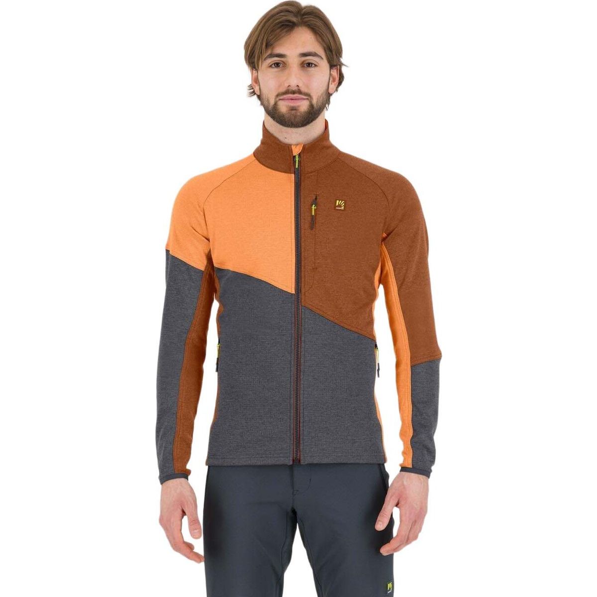 Karpos Federa Full-zip Fleece woodl.gray/mahogany/vibr.orang (022) XXL 2531023-022-XXL