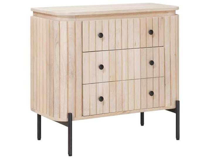 KTHLBRH Schrank mit Schubladen, 70 x 30 x 65 cm, Massivholz, Mango 3 Schubladen, modernes Design, langlebig, für Wohnzimmer, Montage erforderlich