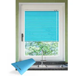 Innenjalousie nach Maß, Blau 517, 70 x 100 cm, Jalousie individuell maßangefertigt