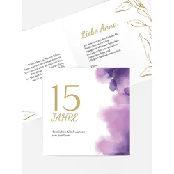 Jubiläumskarten selbst gestalten mit Spruch und Fotos im Onlinedesigner bei Meine-Kartenmanufaktur.de