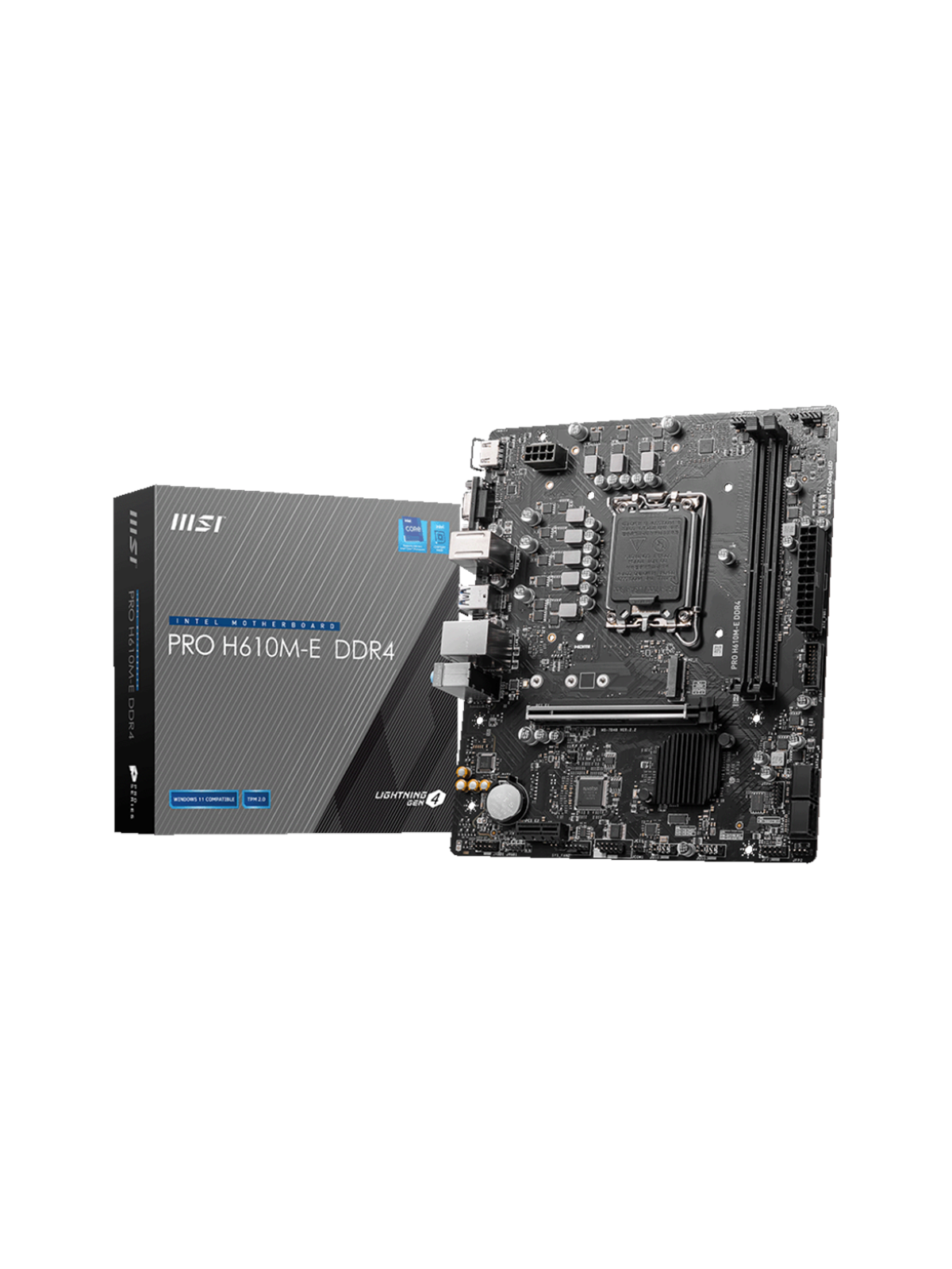 MSI PRO H610M-E DDR4 Mainboard - Intel H610 - Intel LGA1700 - DDR4 RAM - Micro-ATX