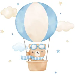 AUFKLEBER 80x122 cm Bär Ballon