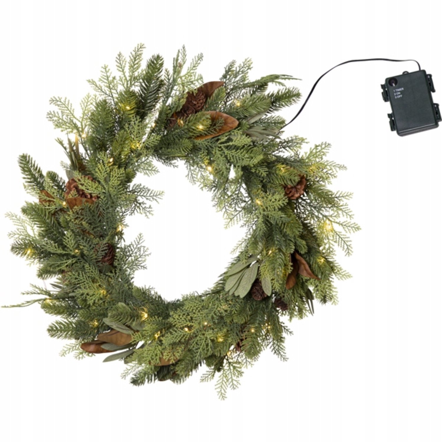 Star Trading Kerstkrans MIXI 60cm met LED verlichting op batterijen