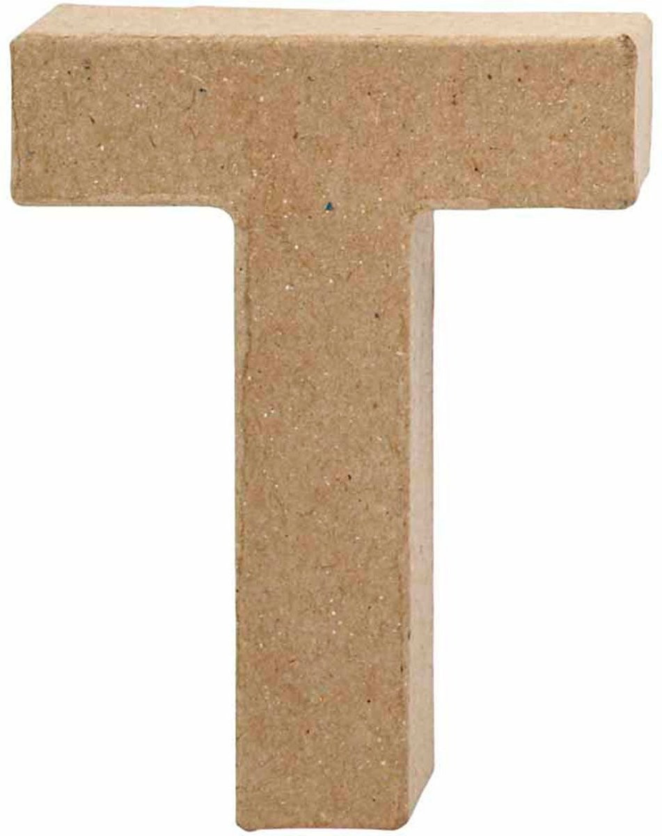 Creative Letter T Papier-mâché Decoratie voor op tafel, 10 cm