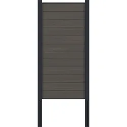 NewTechWood WPC Zaunelement Portland UH24 - Silver Gray - 90 x 180 cm