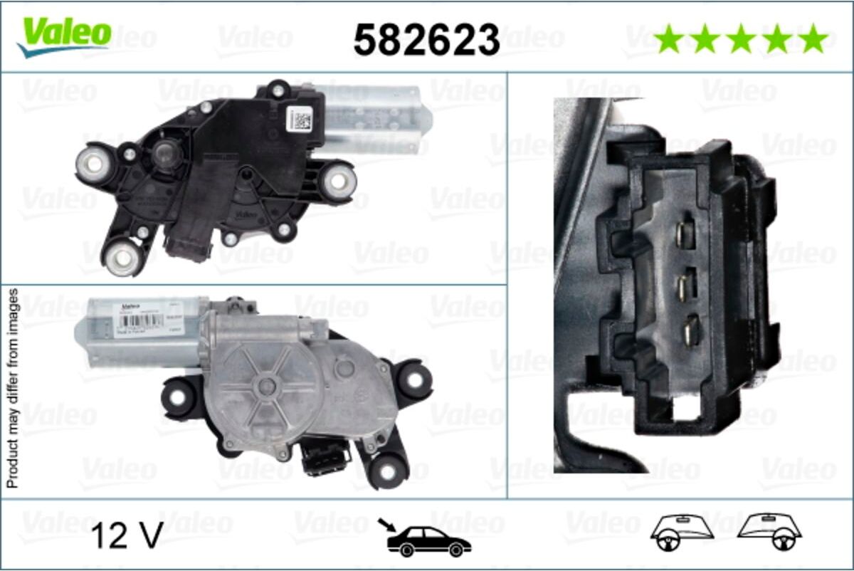 Lavador de para-brisas, motor do limpa para-brisas VALEO 582623