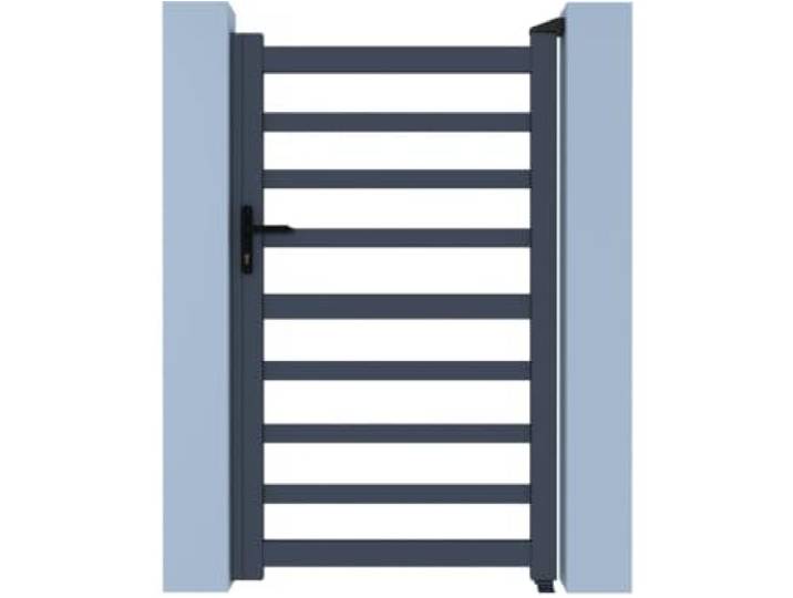 Durchbrochenes Aluminium-Türchen Marius – 100 x 180 cm – Grau