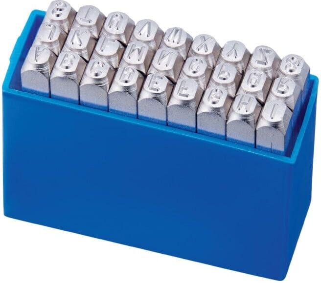 Schlagbuchstabensatz 331 27 pcs. Lettres majuscules A-Z Hauteur 2 mm en boîte plastique ; KUKKO (331-002)