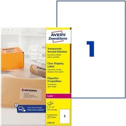 Avery Zweckform 25er-Pack Folien-Etiketten »L7567-25« transparent