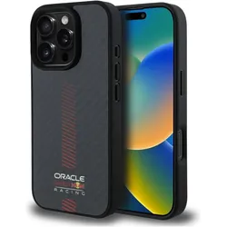 Red Bull Hülle Carbon Powerbar MagSafe (Apple iPhone 16 Pro Max), Smartphone Hülle, Schwarz