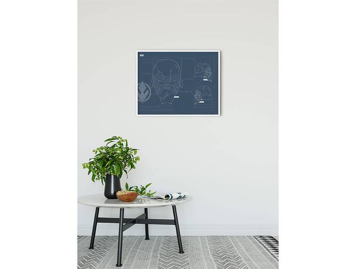 Tableau déco EP9 Blueprint Kylo Helmet Papier photo avec surface satinée et haute résistance à la lumière Multicolore 70 x 50cm