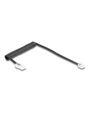 Delock Telefonkabel Spiralkabel RJ11 Stecker zu RJ45 schwarz 1 m 1 m Schwarz (88442)
