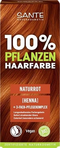 100% Pflanzenhaarfarbe mit 3-Fach Pflegekomplex naturrot 06 100 g Pulver