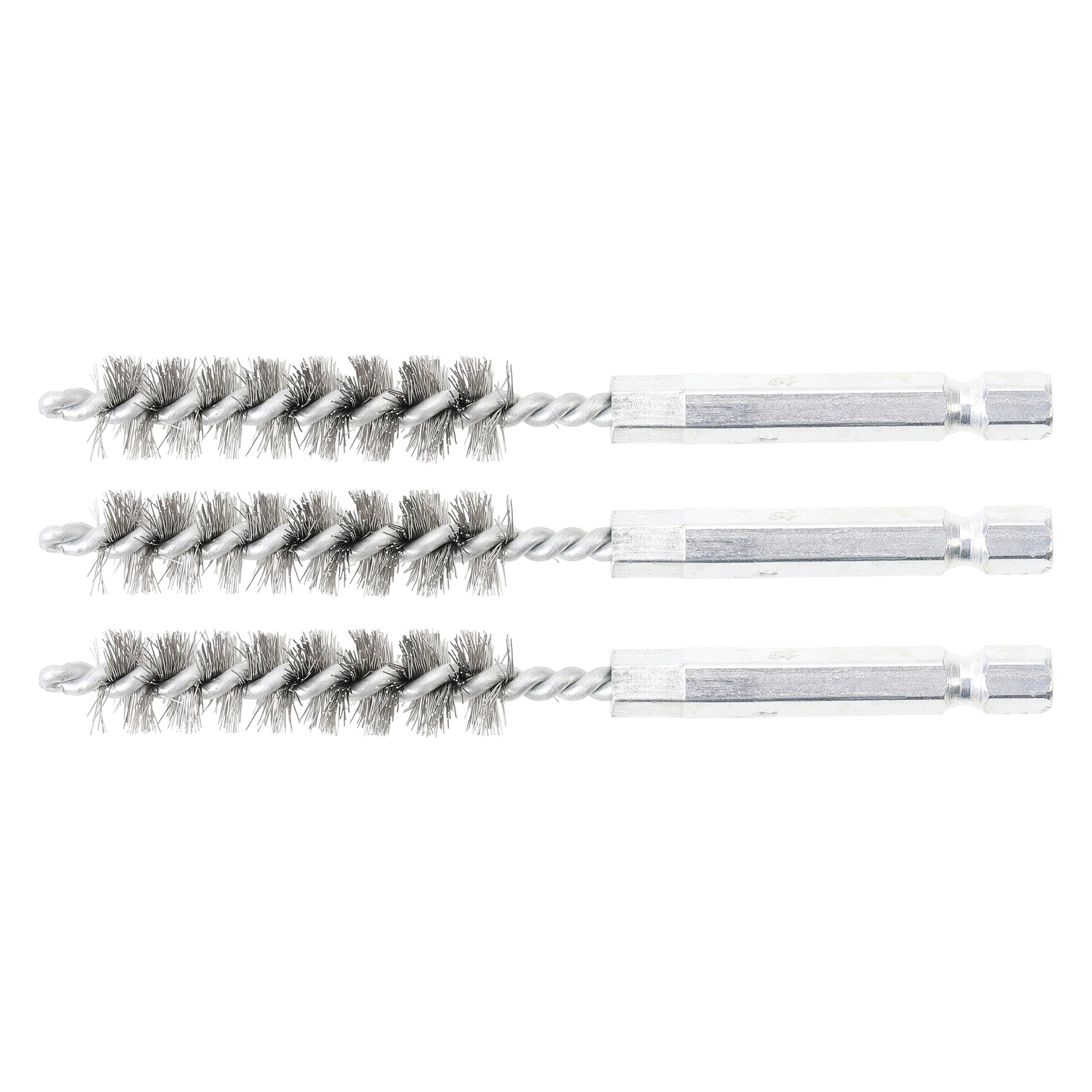 BGS Stahlbürste 11 mm Antrieb Aussensechskant 6,3 mm (1/4") 3-tlg. (3078-11-S)