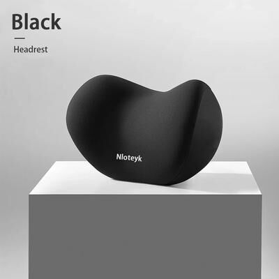Inspired Living ErgoComfort Memory Foam Car Neck & Lumbar Support Pillow black Headrest