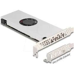 DELOCK 90806 - PCIe x16  > 4 x extern 20 Gbps USB-C, Lüfter und Kühlkörper
