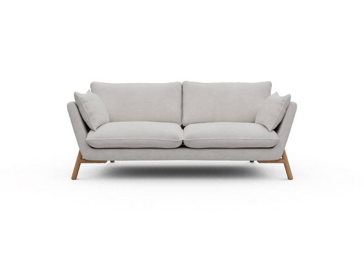 moebelfaktor Sofa Emil 2-Sitzer, schräg gestellte Armlehnen, hoher Rücken