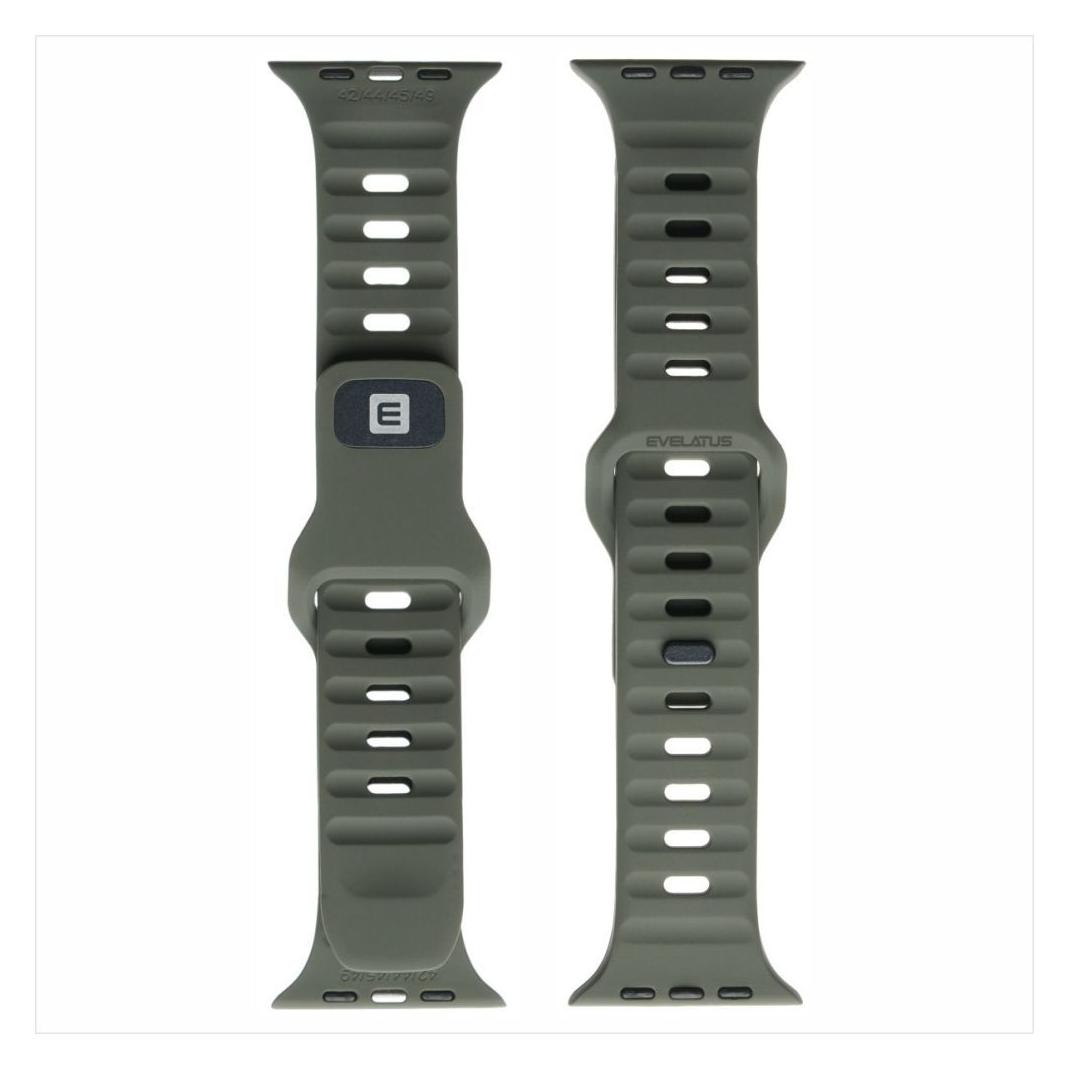 Evelatus Strap Watch 42/44/45 Sport Silicone Loop Dark greenish Dark Green (silicone loop) (EVELATUS)