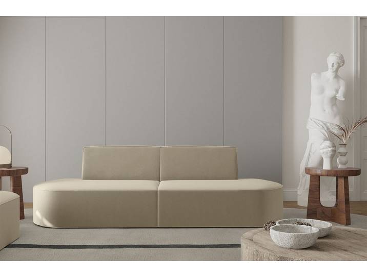 Fun Möbel Sofa Sofa Designersofa 2-Sitzer MILOT in Stoff