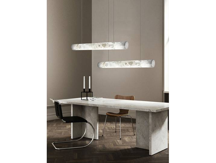 Lampes suspendues LED dimmables en marbre blanc, tendance 2026, pour la décoration intérieure. Lampe suspendue. Lampe suspendue pour salle à manger.